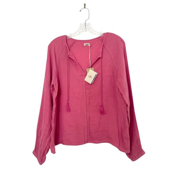 Faherty Celina Organic Cotton Top French Rose Size S NWT - Picture 1 of 12